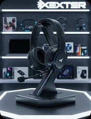 Gaming headset on a store display