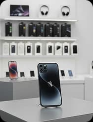 iPhone on a store display