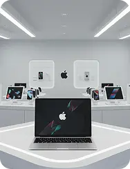 MacBook on a store display