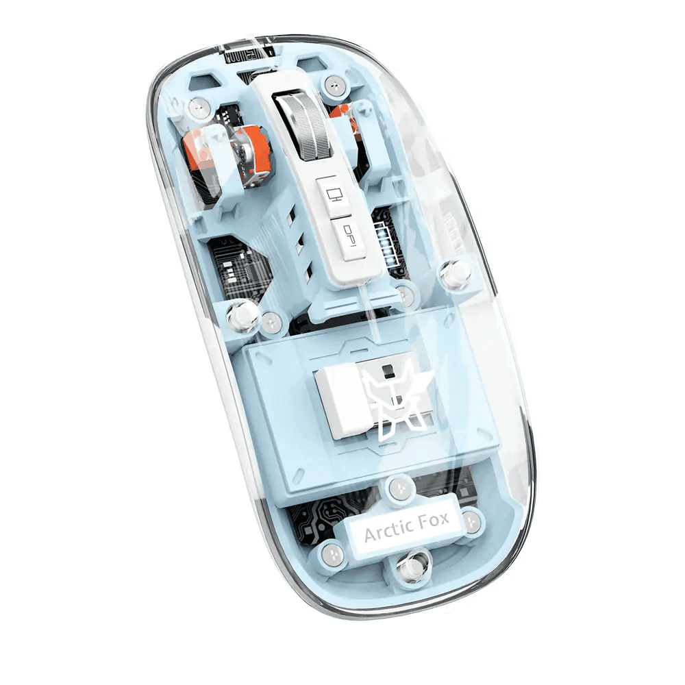 Transparent Mouse (Bluetooth + Dongle). 